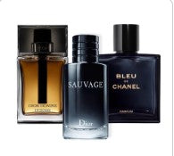 Set regalo con 3 profumi: Sauvage Dior, Bleu de Chanel & Dior Homme Intense 100 ml